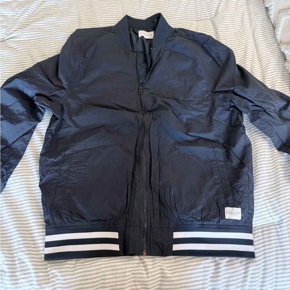 Five Four Dark Blue Bomber Jacket